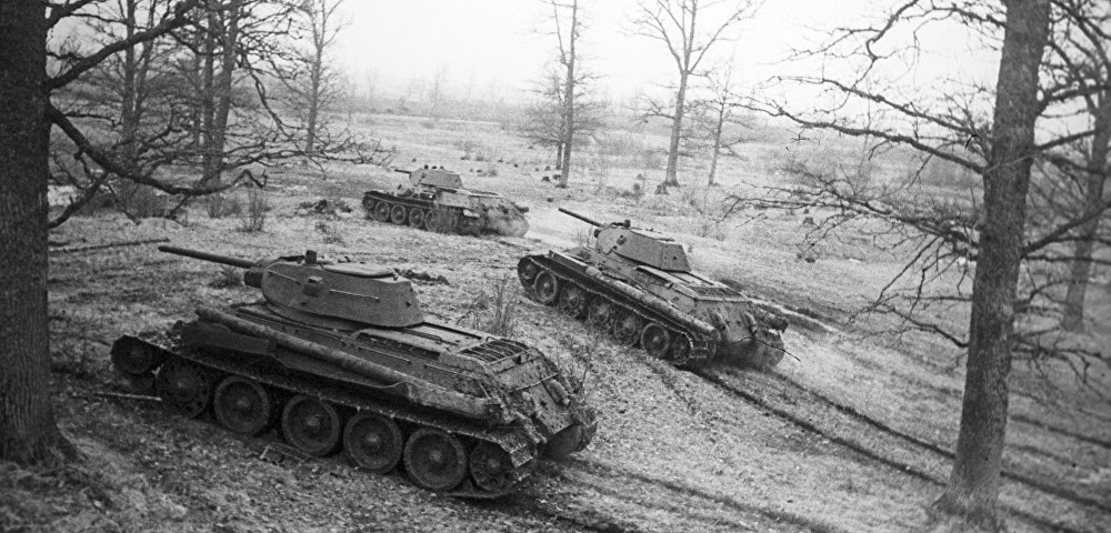 Танки Т-34, 3-й Белорусский фронт, 1944 год