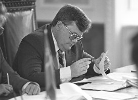 Заместитель Председателя Совета министров Эстонской ССР и глава Комитета государственного планирования Эдгар Сависаар, 1989 год
