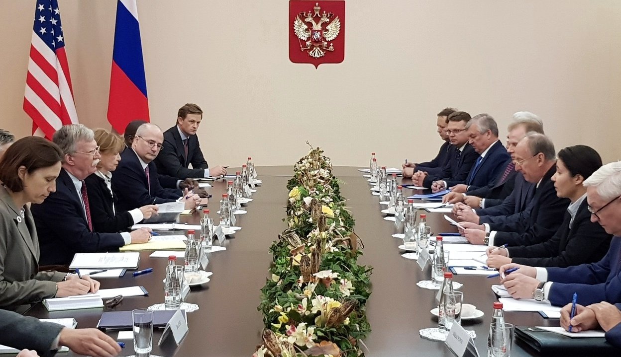 Секретарь Совбеза РФ Н. Патрушев встретился с помощником президента США по национальной безопасности Д. Болтоном