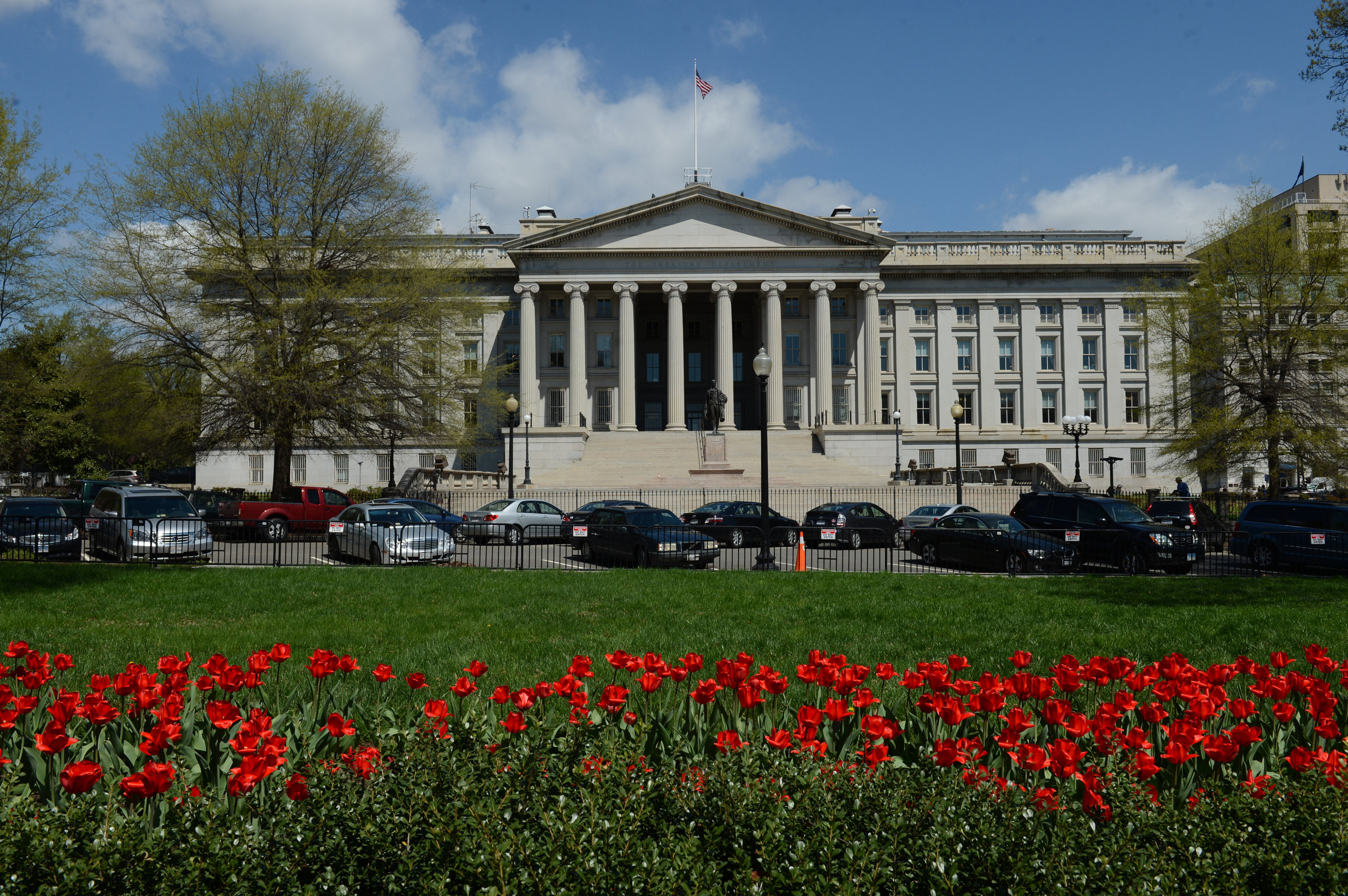 Министерство финансов США в Вашингтоне (округ Колумбия).