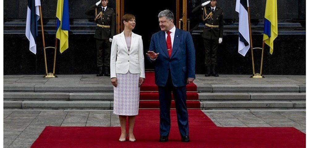 Встреча Президента Украины Петра Порошенко (справа) с Президентом Эстонской Республики Керсти Кальюлайд (сслева), 22 мая 2018