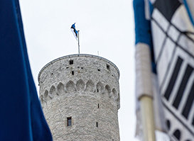 Эстонский флаг на Длинном Германе