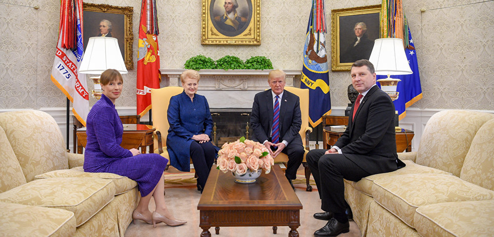 Встреча Глав государств стран Прибалтики с Дональдом Трампом