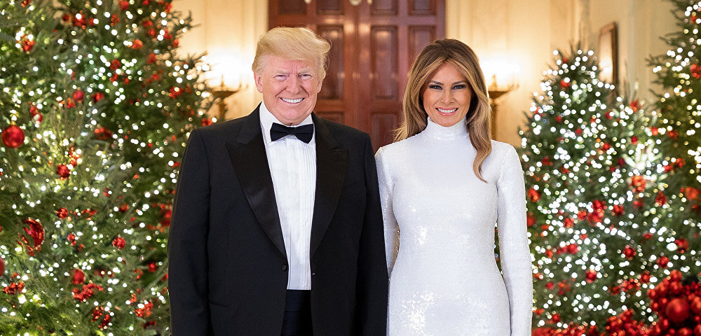 Президент США Дональд Трамп  с супругой Меланьей