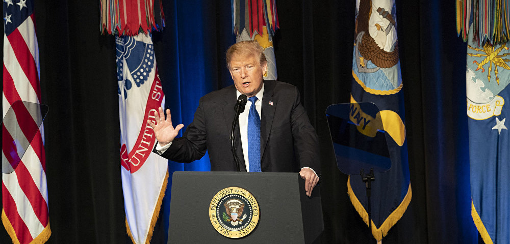 Президент США Дональд Трамп представил в Пентагоне доклад по программе ПРО, 17 января 2019
