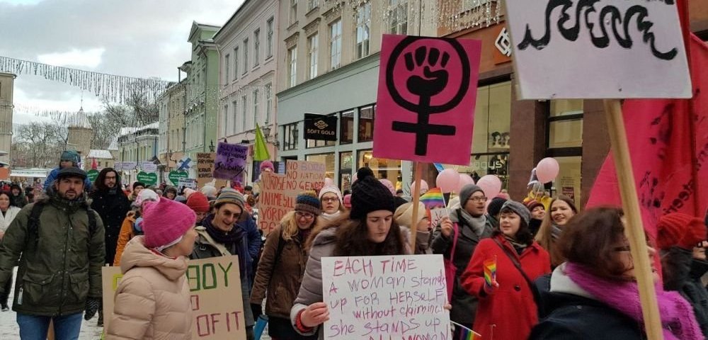Женский марш в Таллинне 