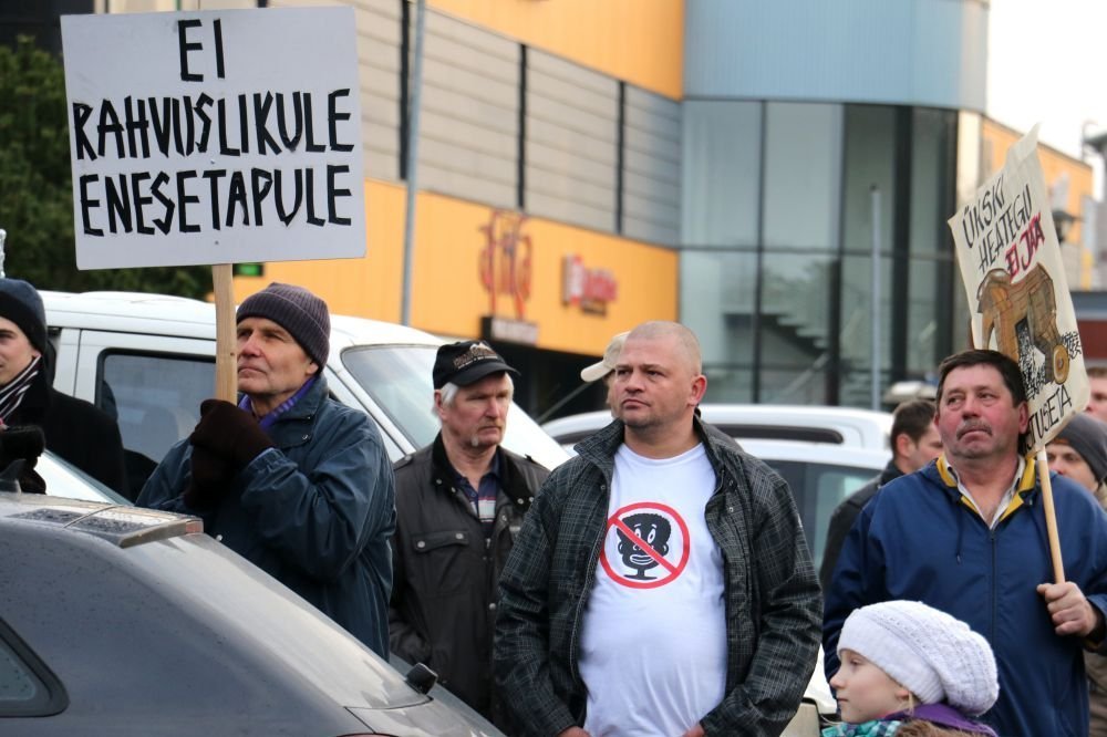 Митинг против миграции в Хаапасалу