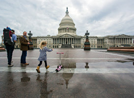 Здание Конгресса США на Капитолийском холме в Вашингтоне.