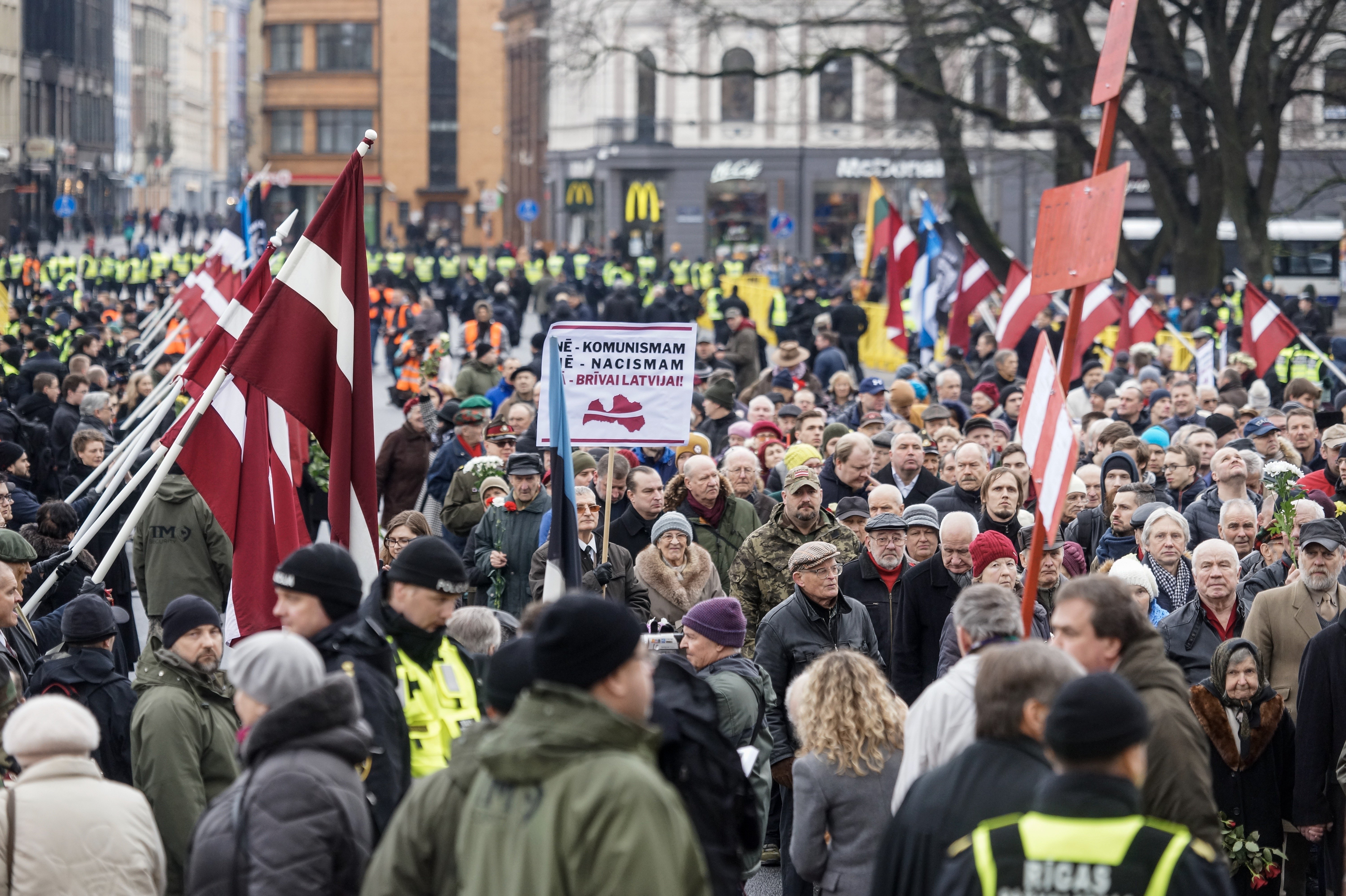 Шествие легионеров в Риге, 16 марта 2019 