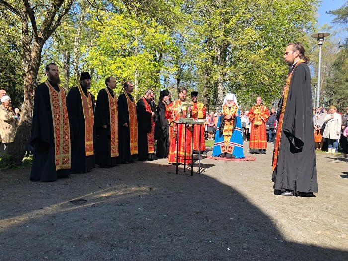 Заупокойное богослужение о погибших воинах в Таллине, 9 мая.