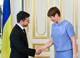 Президент Украины Владимир и президент Эстонии Керсти Кальюлайд, 20 мая 2019