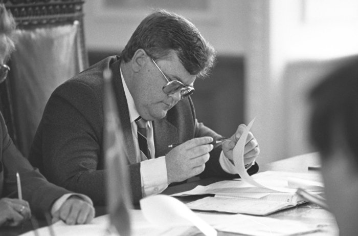 Заместитель Председателя Совета министров Эстонской ССР и глава Комитета государственного планирования Эдгар Сависаар, 1989 год