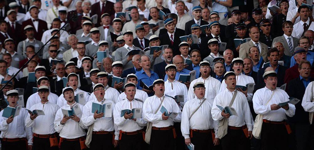 Открытие 26-го Праздника песни на Певческом поле в Таллине
