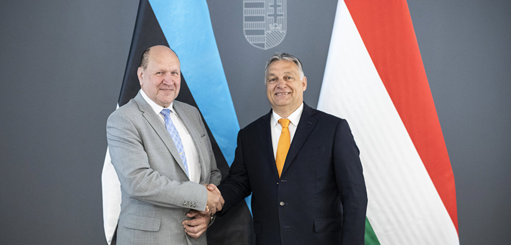 Встреча Марта Хельме с премьер-министром Венгрии Виктором Орбаном в Будапеште, 8 июля 2019