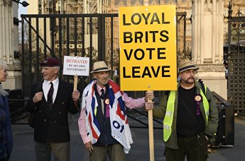 Акция сторонников Brexit в Лондоне