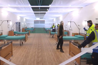 Российские медики разворачивают полевой госпиталь в Бергамо